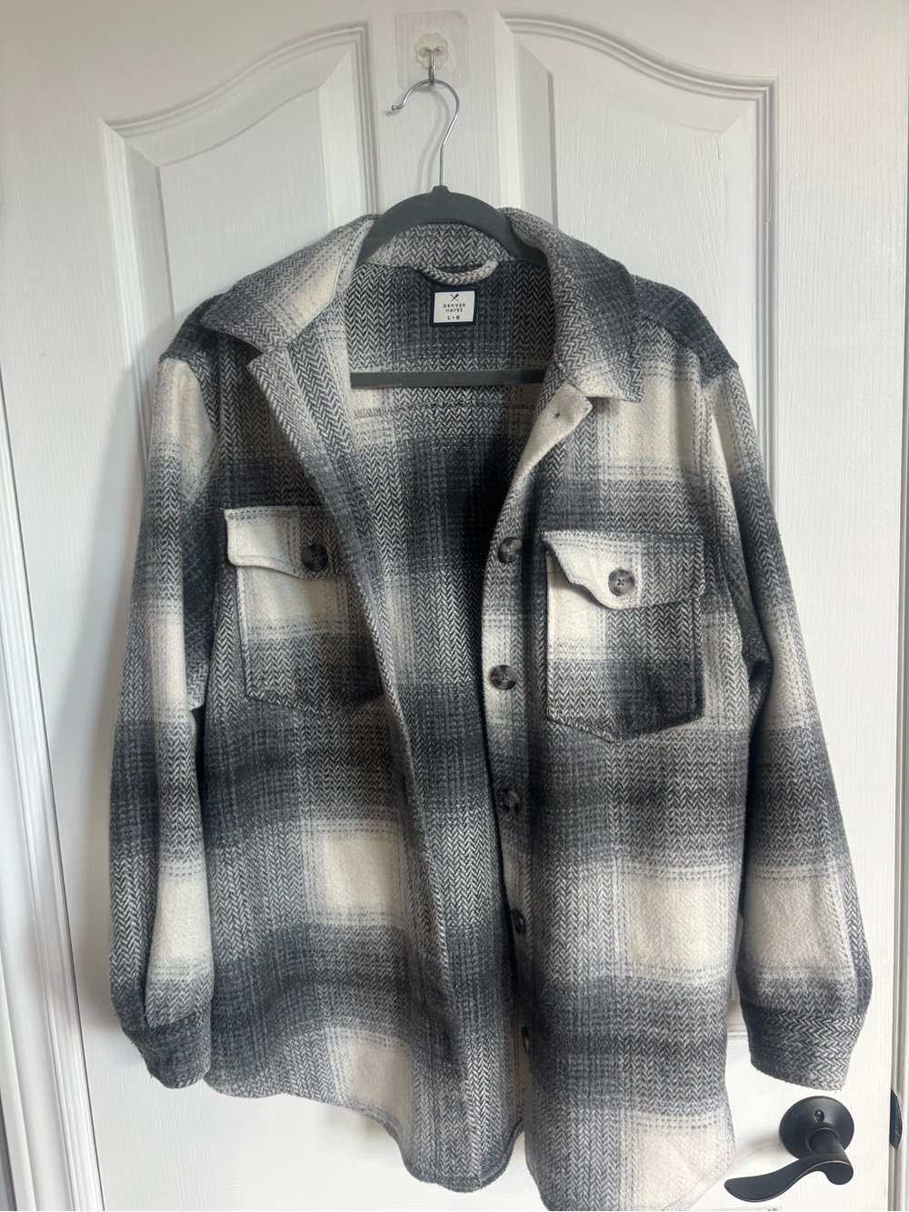 Denver Hayes Gray Plaid Shacket